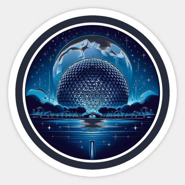 2024 DVC Fan Moonlight Magic Spaceship Earth FRONT and BACK Epcot